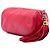 Chanel Mini Barrel Crossbody en agneau matelassé rouge avec pompon - vue 2