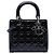 Dior Black Medium Patent Cannage Lady Dior Nero