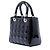 Dior Black Medium Patent Cannage Lady Dior Nero - vista 2