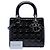 Dior Black Medium Patent Cannage Lady Dior Nero - vista 7