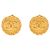 Orecchini Chanel Gold CC placcati oro tondi con clip D'oro
