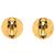 Orecchini Chanel Gold CC placcati oro tondi con clip D'oro - vista 2