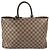 Borsa Boston Louis Vuitton Damier Greenwich PM Marrone