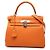 Hermès Orange Clemence Kelly Retourne 28 Arancione