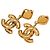 Chanel Gold CC Goldplattierte gesteppte Clip-Ohrringe Golden