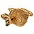 Chanel Gold CC Goldplattierte gesteppte Clip-Ohrringe Golden - Ansicht 3