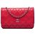 Chanel Red CC Lammleder Wild Stitch Wallet on Chain Rot