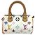 Borsa Boston Mini Speedy Louis Vuitton Monogram Multicolor Bianco