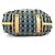 Borsa Louis Vuitton Monogram Denim Cavalier GM Blu - vista 5