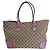 Sac cabas Gucci en toile GG Marron Rose - vue 3