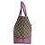 Sac cabas Gucci en toile GG Marron Rose - vue 4