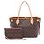 Borsa Tote Louis Vuitton Neverfull PM Marrone