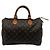 Bolso Louis Vuitton Monogram Speedy 30 Castaño Azul Beige Monograma