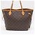 Borsa Louis Vuitton Monogram Neverfull MM Marrone Beige Monogramma - vista 2