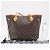 Borsa Louis Vuitton Monogram Neverfull MM Marrone Beige Monogramma - vista 3