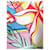 Hermès Aloha Sciarpa in Twill di Seta Rosa Rosso Blu Verde Arancione Giallo - vista 5