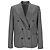 Brunello Cucinelli Pinstriped Double-Breasted Blazer in Grey Wool