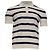 Polo a righe Balmain in cotone crema Bianco Crudo