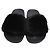Sandali Givenchy con bordo in pelliccia in gomma nera Nero - vista 3