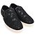 Sneakers slip on in pizzo Dolce & Gabbana in pelle nera Nero - vista 2