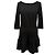 Ba&Sh Mini-Kleid mit tiefer Taille aus schwarzer Wolle