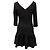 Ba&Sh Mini-Kleid mit tiefer Taille aus schwarzer Wolle - Ansicht 3