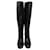 Yves Saint Laurent Bottes hautes Saint Laurent avec détails de chaîne en cuir noir Imprimé python  - vue 10