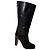 Céline Botas altas de montar Celine en piel negra Negro