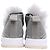 Jimmy Choo Low Top Sneaker aus grauem Polyamid mit elastischem Pelzbesatz - Ansicht 4