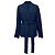 MSGM Double-Breasted Belted Blazer in Navy Blue Wool - view 3