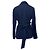 MSGM Double-Breasted Belted Blazer in Navy Blue Wool - view 4