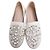 Stuart Weitzman Decor Embellished Slip-On Platform Sneakers in White Leather - view 5