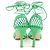 Scarpe in mesh di agnello Bottega Veneta Verde - vista 5