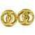 Chanel Vintage CC Round Cutout Clip-On Metal small D'oro