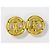 Chanel Vintage CC Round Cutout Clip-On Metal small D'oro - vista 2