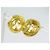 Chanel Vintage CC Round Cutout Clip-On Metal small D'oro - vista 3