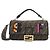 Bolsa de Ombro Fendi Baguette Large Marrom Multicor