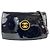 Borsa a tracolla per trucco in vernice nera Chanel Nero