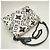 Borsa a tracolla Louis Vuitton Twist MM in pelle di vacchetta Nero Bianco - vista 4