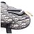 Borsa Saddle Christian Dior in tela e pelle blu navy/beige - vista 6