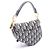 Borsa 2-Way Christian Dior Mini Oblique Beige Blu navy - vista 2