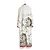 Autre Marque For Restless Sleepers Seidensatin Pyjama-Set Tiger-Print - Ecru Mehrfarben - Ansicht 6