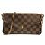 Borsa a tracolla Louis Vuitton Damier Pochette Felicie Marrone