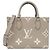Borsa Louis Vuitton Bicolor Monogram Empreinte OnTheGo PM Beige Grigio
