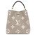 Néonoé Borsa a tracolla Louis Vuitton Bicolor Monogram Empreinte Neo Noe MM Beige Grigio - vista 2