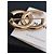 Spilla Chanel Logo CC in Cristallo e Metallo Dorato Bianco Gold hardware - vista 6