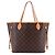 Borsa Tote Louis Vuitton Neverfull MM Monogram Marrone Beige Monogramma - vista 2