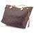 Borsa Tote Louis Vuitton Neverfull MM Monogram Marrone Beige Monogramma - vista 8