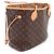 Borsa Tote Louis Vuitton Neverfull MM Monogram Marrone Beige Monogramma - vista 9