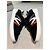 Sneakers Moncler Tricolore in Pelle e Camoscio Nero Rosso Blu - vista 3